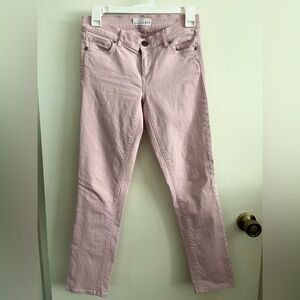 Ann Taylor Loft low rise light pick skinny cropped jeans size 24/00